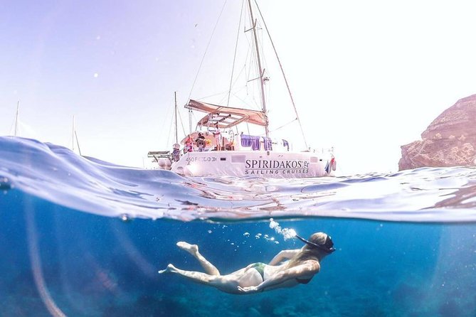 Private Sailing Catamaran in Santorini With BBQ Meal and Drinks - Itinerary and Stops