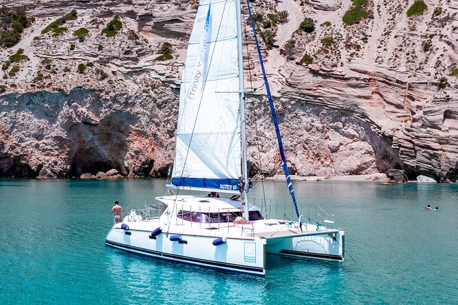 Full-Day Tour of Milos and Poliegos Small Group Catam With Lunch - About the Crew and Experience