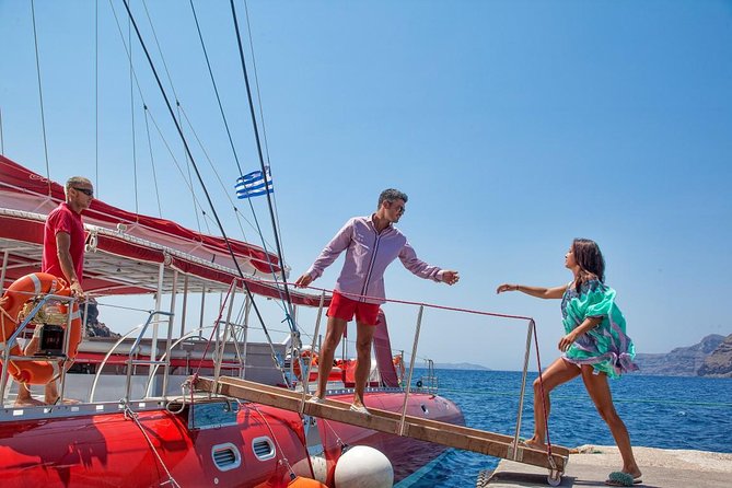 Sailing Catamaran Cruise in Santorini With BBQ, Drinks and Transfer - Customer Reviews and Feedback