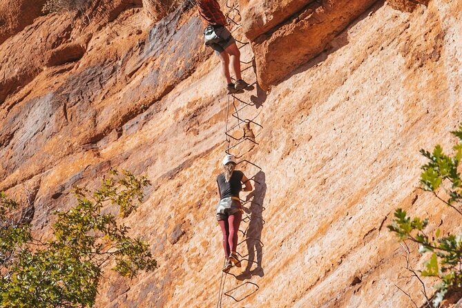 Via Ferrata / Rappel Adventure in East Zion - Ascending the Via Ferrata