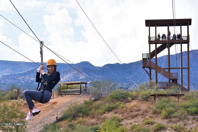 Zip Line Tour at Out of Africa Wildlife Park in Sedona,Camp Verde - Thrill of Ziplining Over the Wildlife Park