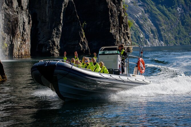 Geiranger: RIB Fjordsafari Geirangerfjord - Safety Gear and Guided Tour