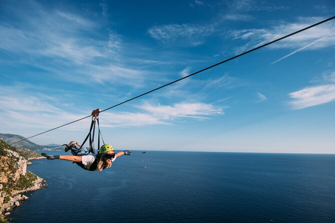 900-Meter Ziplining in Dubrovnik - Capturing the Excitement