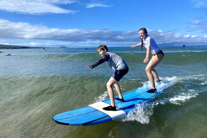 Group Surf Lesson at Kalama Beach in Kihei - Preparing for the Lesson