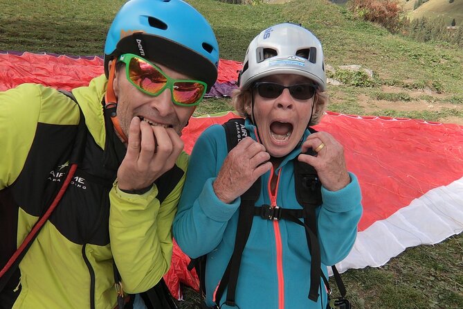 Paragliding Over the Lauterbrunnen Valley - Landing at Stechelberg Schilthornbahn