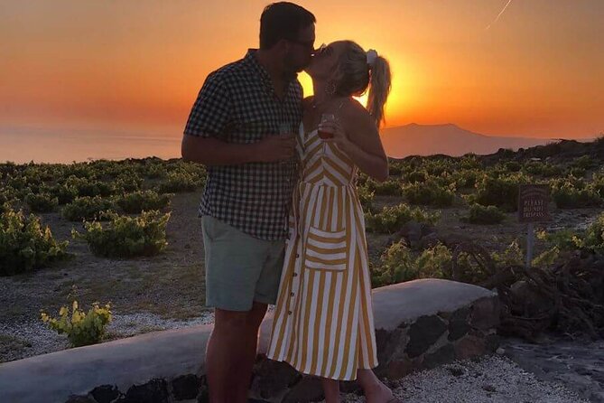 Santorini Sunset Wine Tour With Santo Winery Views - Key Points