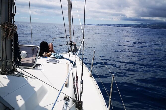 2.5h Sunset Navigation with Azorean appetizers and Wine - Sailing Aboard a Modern, Comfortable Sailboat