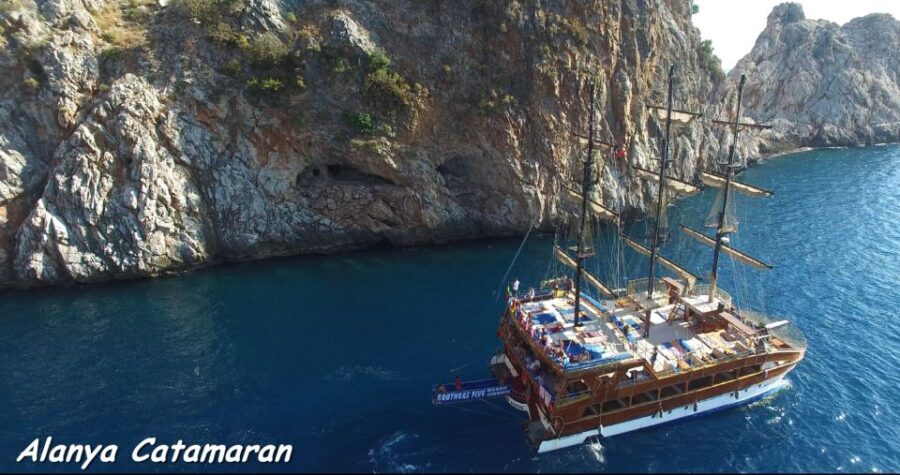 Alanya Catamaran Boat Trip with Swim Stops & Sunbathing - From Alanya Harbor to the Enchanting Sea Caves