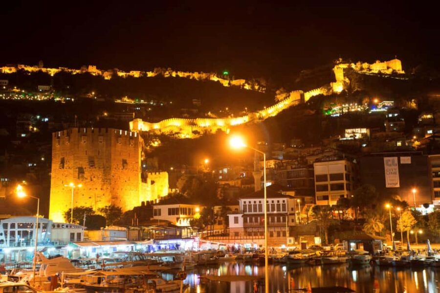 Alanya Night Tour: Castle, Cable Car & Cleopatra Beach - Starting at the Panoramic Viewpoint for Alanya’s Night Skyline