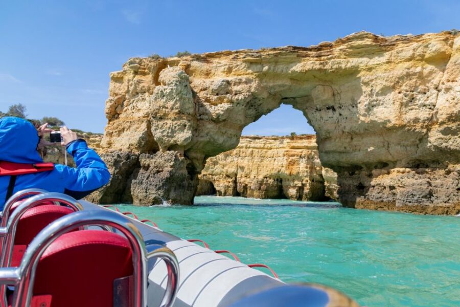 Albufeira: Dolphins & Benagil Caves  RIB Boat - Starting Locations and Meeting Points in Albufeira