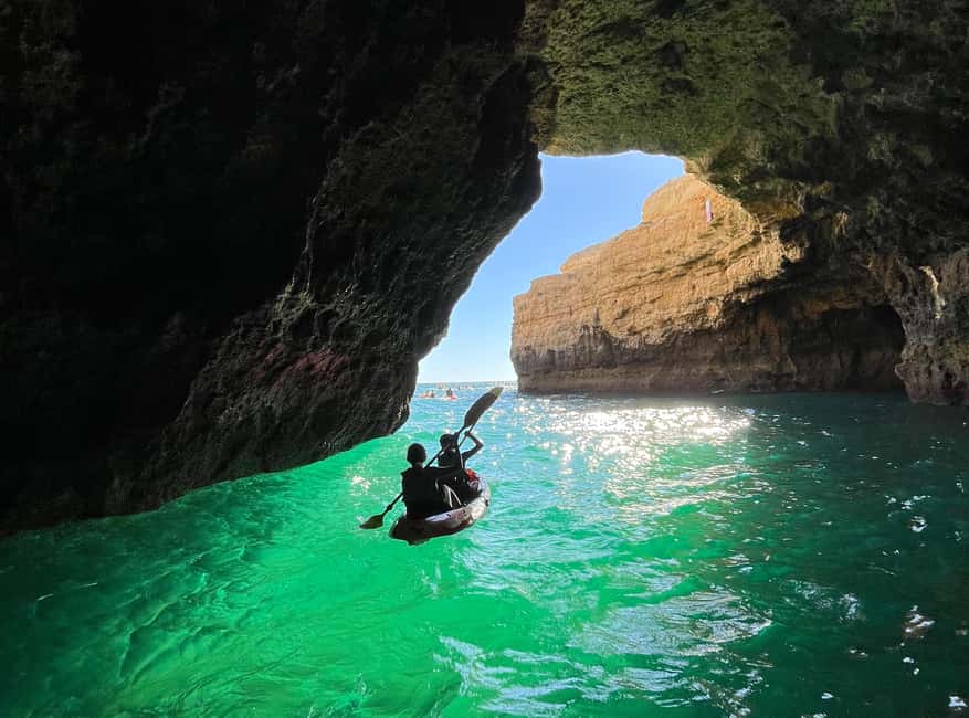 Albufeira: Hidden Beaches & Cliffs Guided Kayak Cave Tour - What the Tour Includes: Equipment, Guides, Photos, and Safety