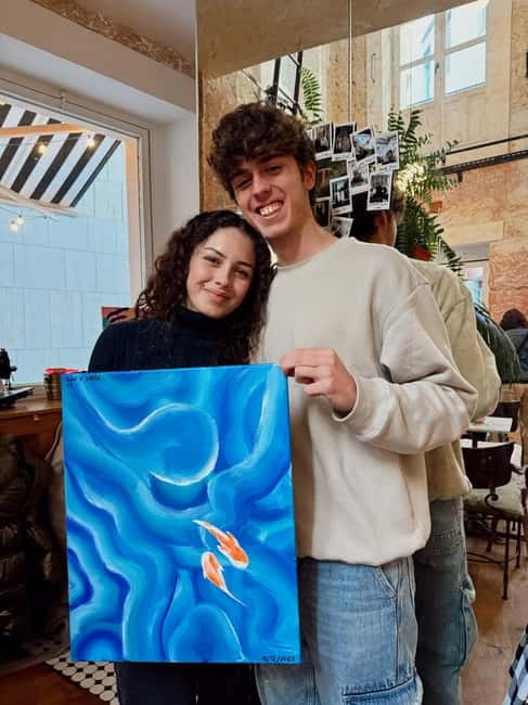 Alicante: Private Art Experience for Couples Paint & Sip - Starting Point at Café Bardin in Alicante