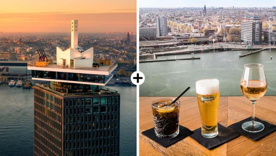 Amsterdam: A'DAM Lookout Entry Ticket with 1 drink - The ADAM Lookout: Elevated Views of Amsterdam