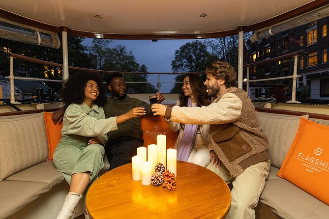 Amsterdam Light Festival: Canal Cruise Covered Saloon Boat - The Cozy Covered Saloon Boat Experience