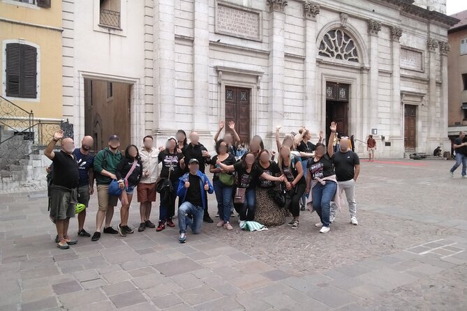 Annecy Challenges EVG EVJF City Challenge team - Starting Point in Annecy’s Historic Heart at Mairie