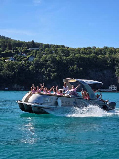 Annecy: Lounge boat cruise with skipper on the lake - Scenic Landmarks Along the Eastern Shore
