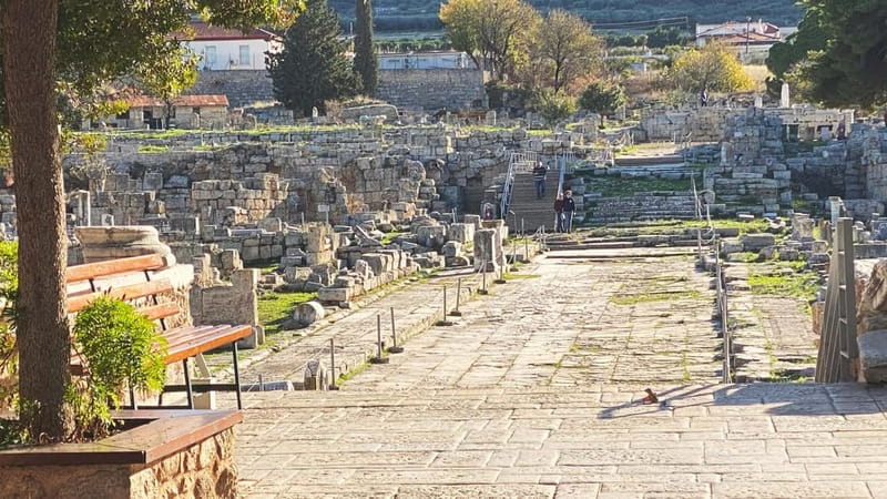 Athens: Ancient Corinth & Nafplio Full Day Trip with Swim - Exploring the Ruins of Ancient Corinth