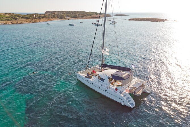 Athens Semi private Morning Catamaran cruise with meal & drinks - From Alimos Marina to the Heart of the Athens Riviera