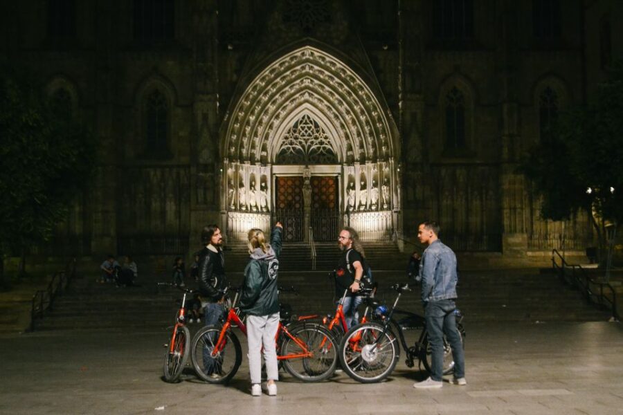 Barcelona Bike Tour by Night with Cava - Riding Through Barcelona’s Iconic Neighborhoods at Sunset