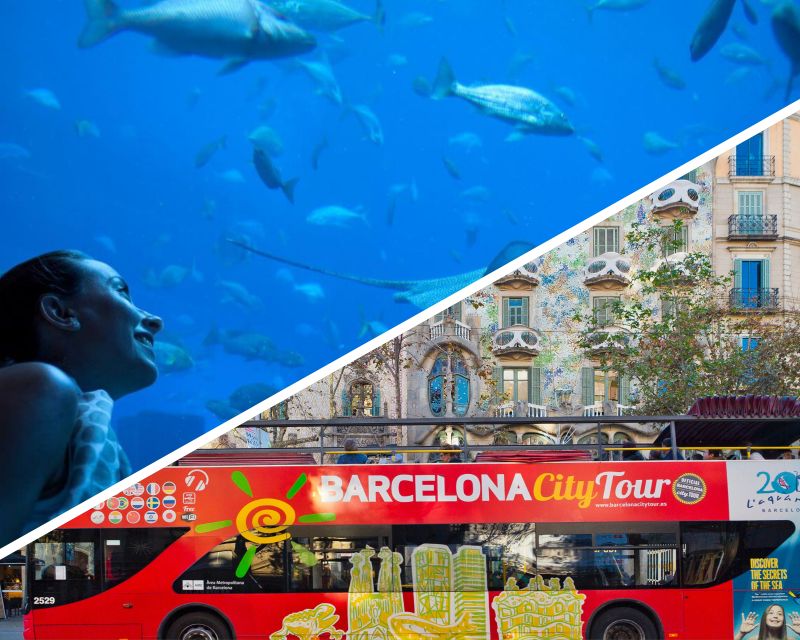 Barcelona: Hop-On Hop-Off Bus & Aquarium Tour - The Barcelona Aquarium: Marine Encounters and Unique Exhibits