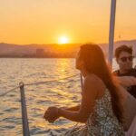 Barcelona: Sailing boat ride with sunset, wine and snacks - Enjoy Mediterranean Sunset Views from the Deck
