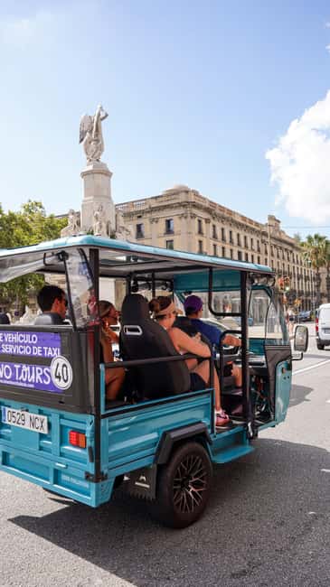 Barcelona Sea & City Experience Pack - The Electric Tuk-Tuk Route Through Barcelona’s Main Sights