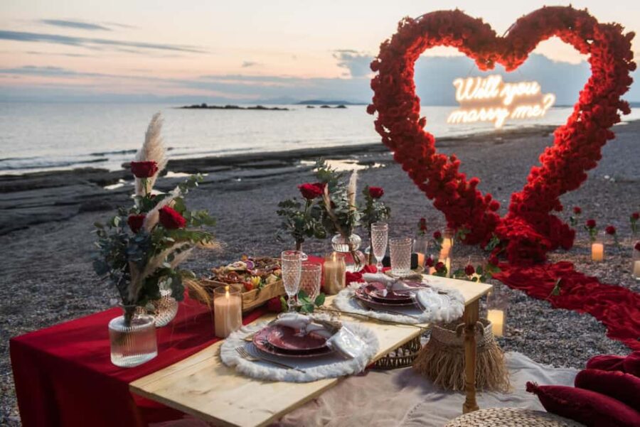 Beach Wedding Proposal with Picnic in the Athenian Riviera - The Unique Setting of the Athenian Riviera Proposal