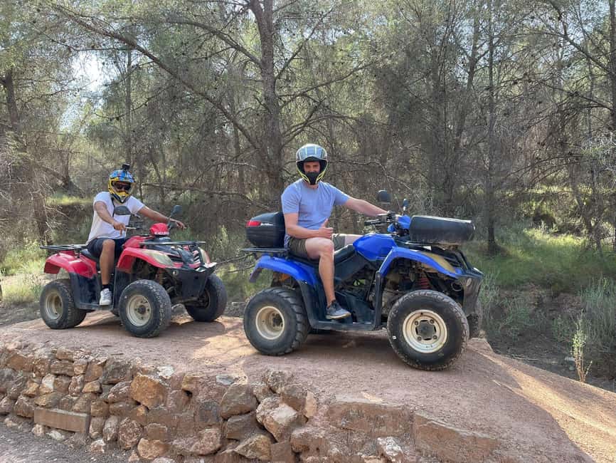 Benidorm: Two-seater quad bike tour with a stop at waterfalls for swimming - Starting Point and Meeting Details in Benidorm