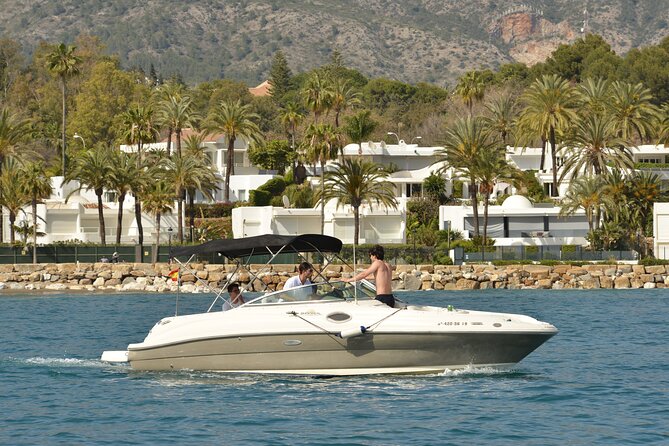 Boat Navigation Sea Ray 7 or 11 Passengers in Marbella - From the Meeting Point at Puerto Deportivo to Marbella’s Coastline