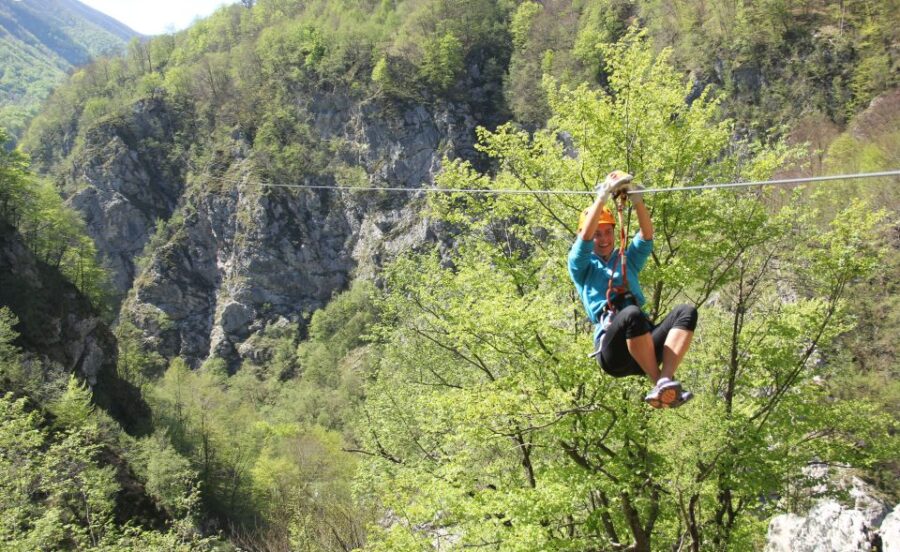 Bovec: Canyon Uja  The Longest Zipline Park in Europe - Starting Point at Soa Rafting in Bovec