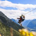 Bovec: Zipline Adventure under Kanin mountain - The Sequence of Five Steel Cables in the Julian Alps