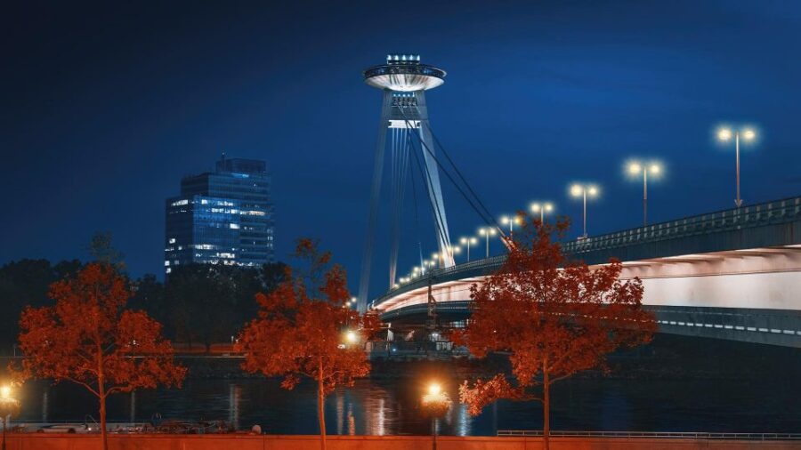 Bratislava in one day drive trip from Vienna - Scenic Views of the Danube River En Route to Bratislava