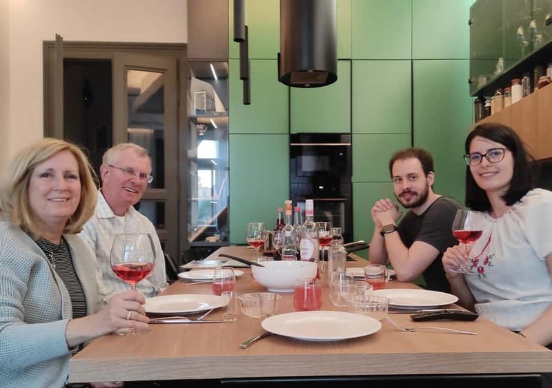 Budapest: Hungarian Dinner in a Local Home with Dani & Kate - From Hotel Pickup to a Warm Welcome with Pálinka