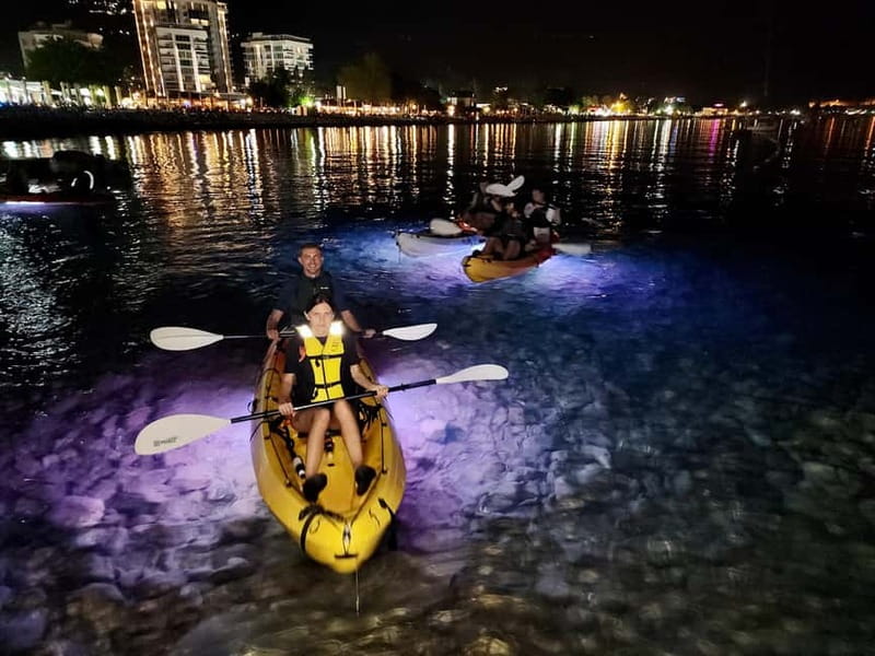 Budva: 2-Hour «Night Lights» Kayak Tour - The Starting Point at Watersport Center Yamaha