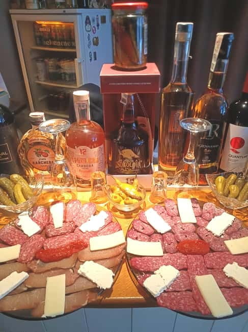 Bulgarian Premium Aged Rakia, Cold Cuts and Pickles Tasting - A Curated Tasting of 5 Unique Aged Rakia Spirits
