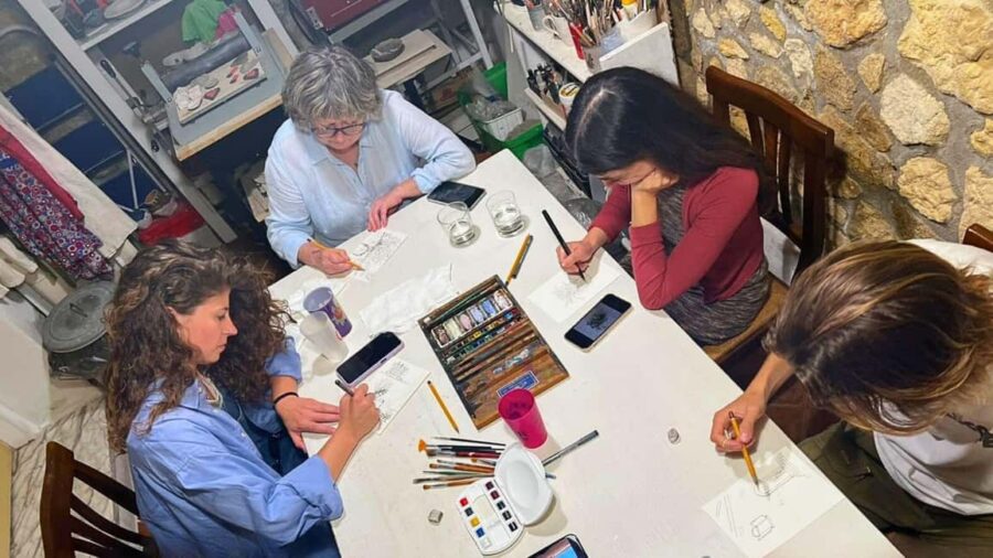Cagliari: Watercolor Painting Workshop with Aperitif - Starting Point and Meeting Logistics in Cagliari