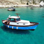 Cagliari:Excursion Hidden Beaches- Aperitif- 3Swimming stops - The Charm of a Classic Wooden Gozzo in Cagliari