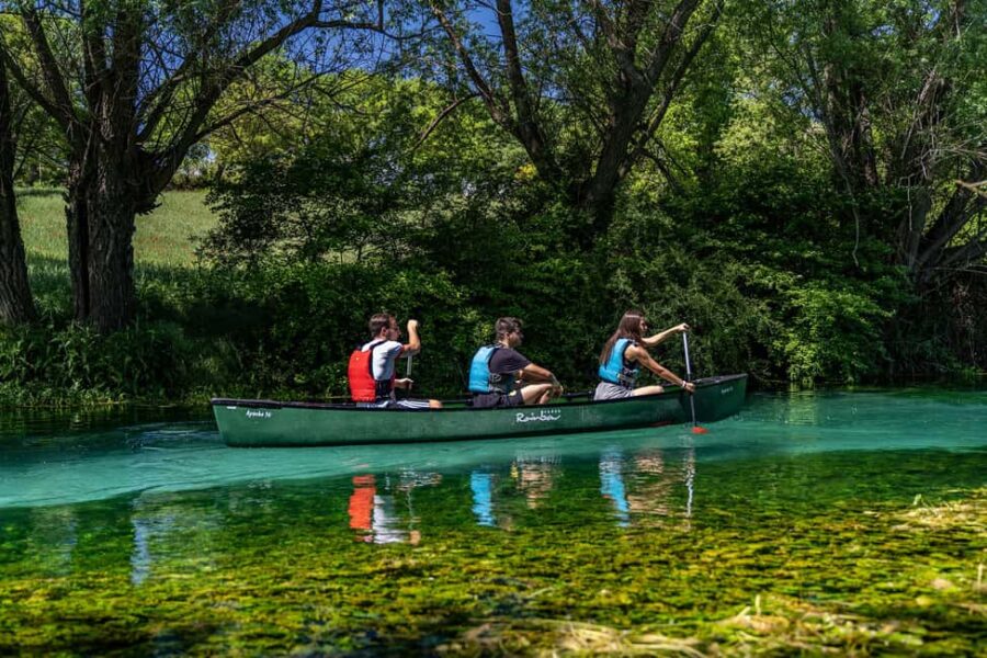 Capestrano: Canadian Canoe Excursion on the Tirino River - Starting Point at Valle del Tirino in Capestrano