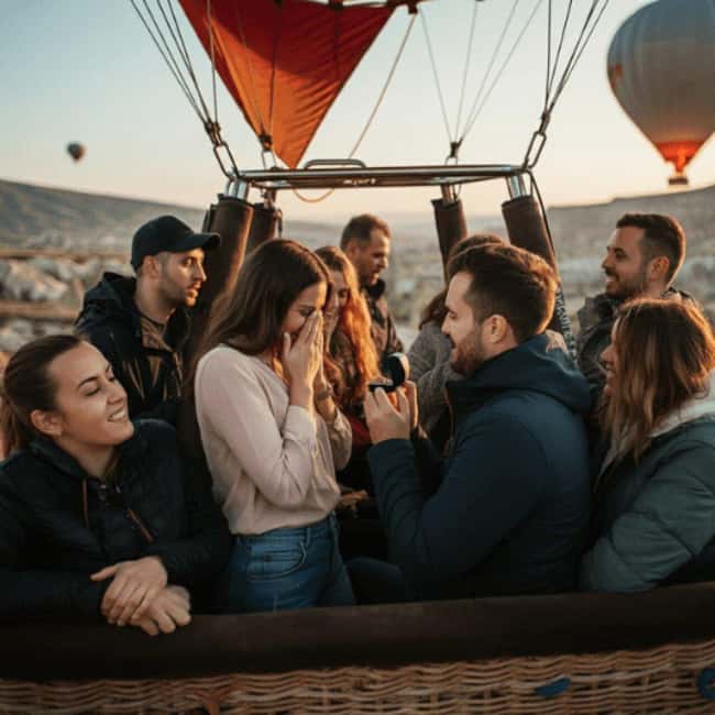 Cappadocia: Hot Air Balloon Proposal with Photos & Video - VIP Transportation and Private Hotel Pickup
