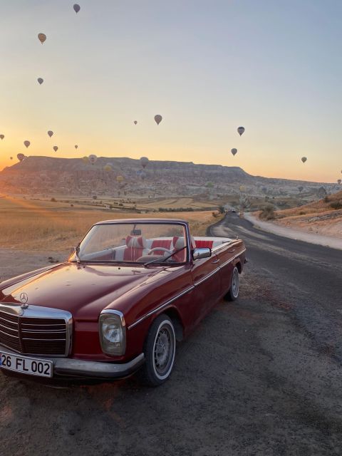 Cappadocia: Sunrise, Day Tour & Sunset Classic Car Tour - From the Hot Air Balloon Takeoff Area to Valley Photo Stops