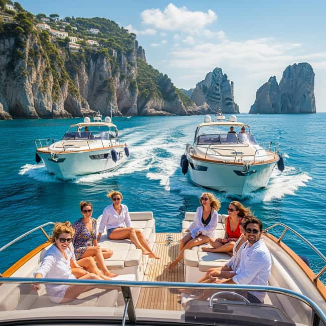 Capri: Yacht Cruise with Swimming, Brunch and City Visit - Starting from Five Convenient Locations in Campania
