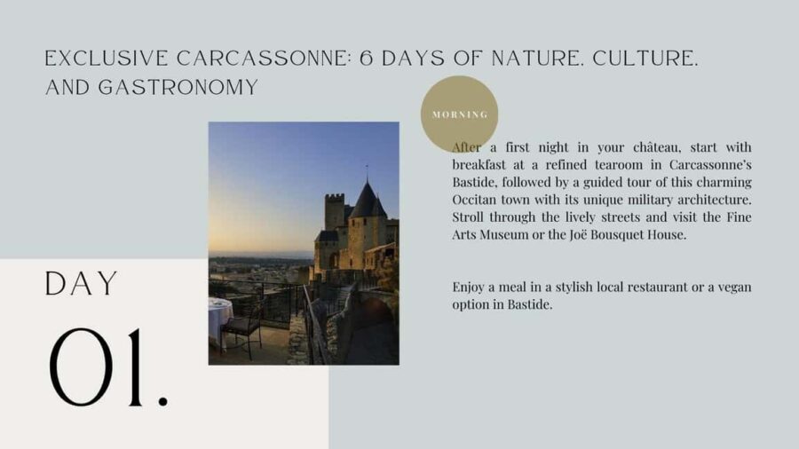 Carcassone: Exclusive 6 days all-inclusive premium program - Exploring a Medieval Village and Abbey Tour