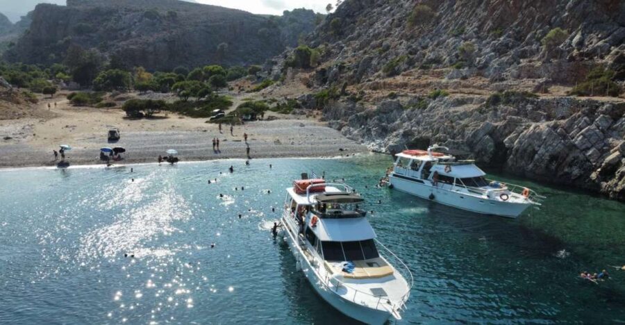 Chania: Menies Beach & Chironisia Bay Cruise with Snorkeling - Scenic Boat Ride Along the Rodopou Peninsula