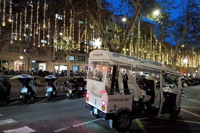 Christmas Lights Tour of Barcelona in Private Eco Tuk Tuk - The Stops and Their Festive Appeal