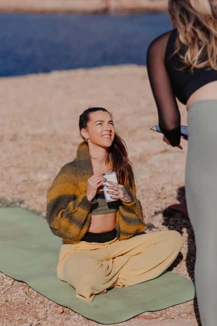 Coast & Cava  Yoga & Crystal Waters Experience in Barcelona - Starting Point at Playa de Bogatell