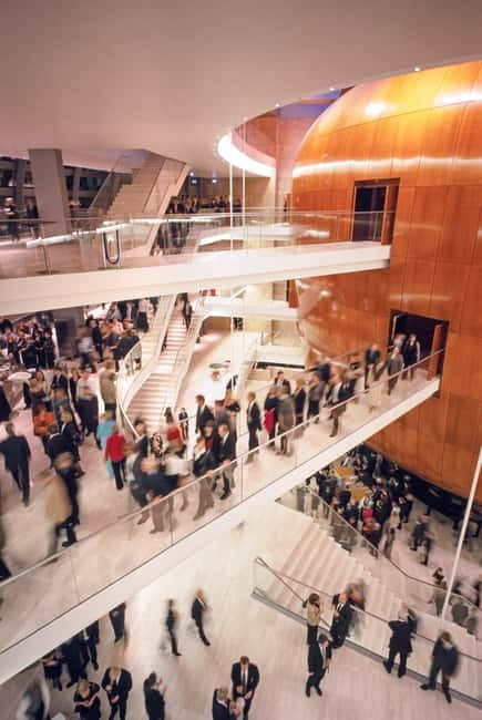 Copenhagen: The Opera House Guided Tour - The Entrance: Meeting in the Large Foyer with Impressive Light Displays