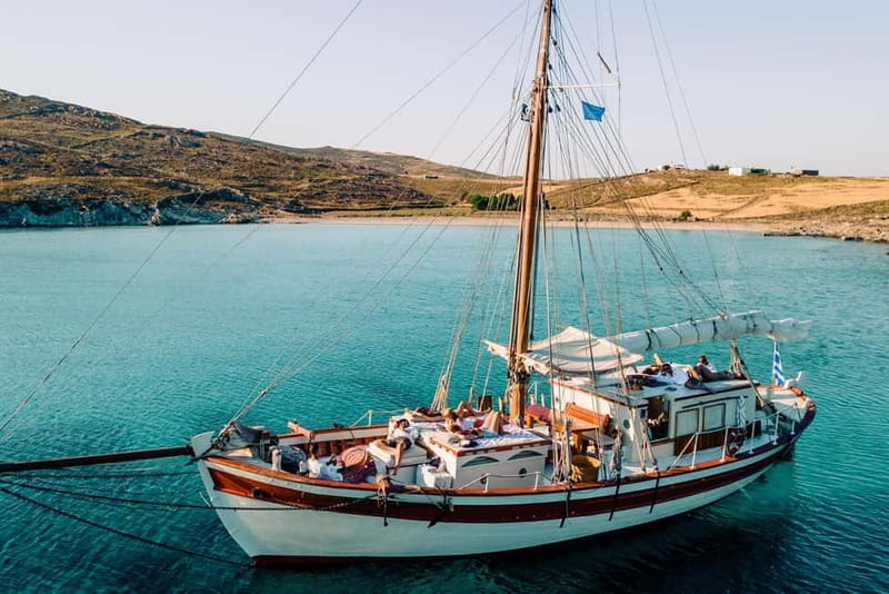 Corfu: Blue Lagoon and Cave Cruise with Drinks and Lunch - The Charm of the Wooden Sailboat ODYSEIA