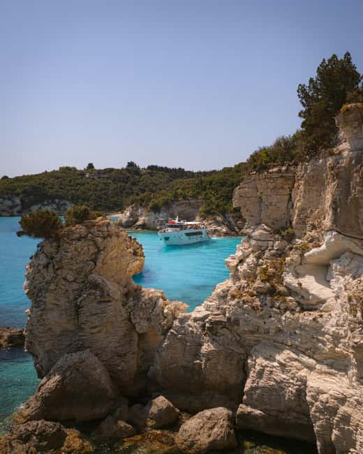 Corfu: Paxos, Antipaxos, and Blue Caves Cruise with comfort! - Marvel at the Blue Caves on Paxos Island