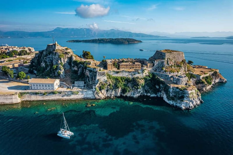 Corfu Sunset Cruise Escape with live DJ, drinks and snacks - Scenic Views of Corfu Old Town and Venetian Fortresses