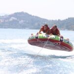 Corfu: Watersports - Inflatable Rides near Corfu Town - The Thrill of Inflatable Donut Rides at Dassia Watersports